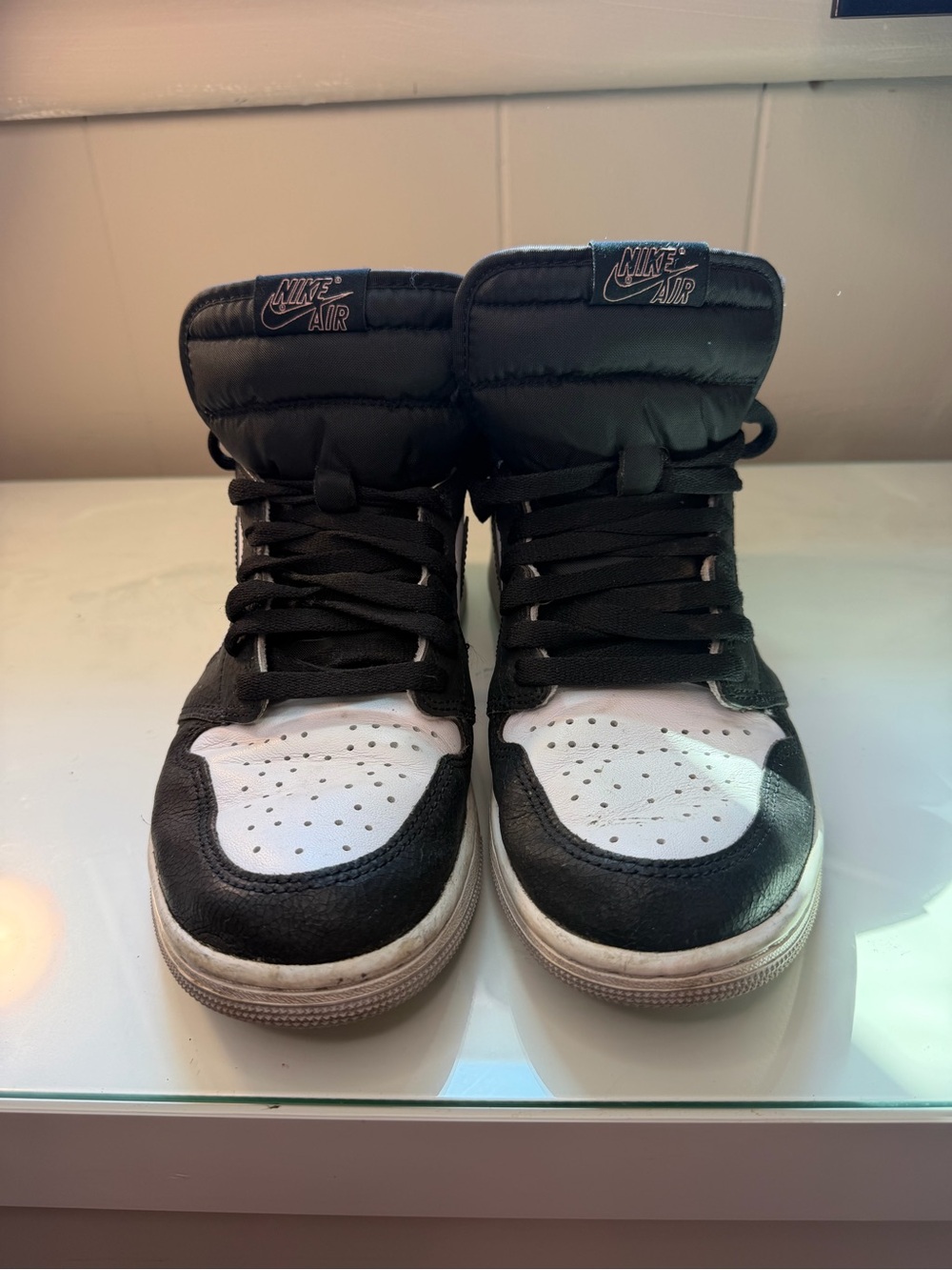 Nike Black and White High-Top Sneakers